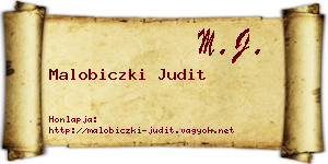 Malobiczki Judit névjegykártya