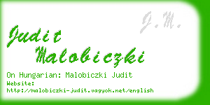 judit malobiczki business card